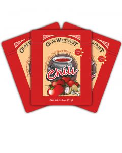 3 Pack - Westport Spice Championship Chili Spice Blend Packet 2.5oz With Cookbook
