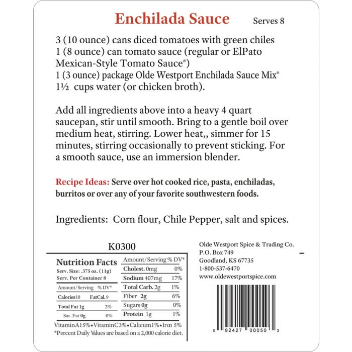 Westport Spice Mesa Flats Enchilada Spice Blend Seasoning